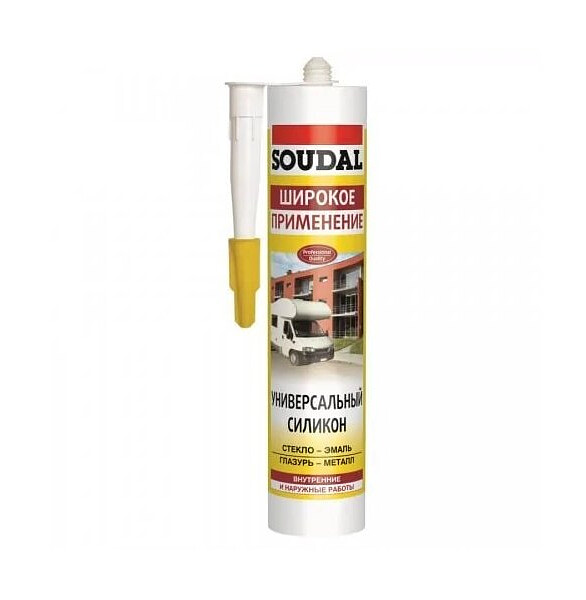 Герметик SOUDAL силикон. универсальный прозрачный, 280мл 586x674 в Материке