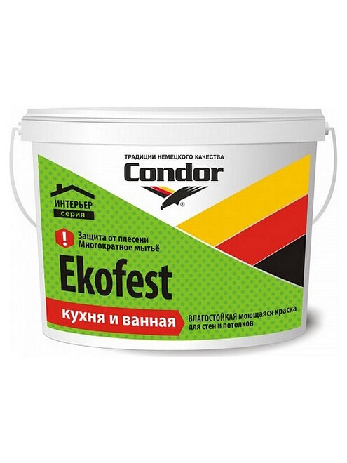Краска Condor Ekofest глубокоматовая, 15кг 495x660 Краска Condor Ekofest глубокоматовая, 15кг 495x660 в Материке