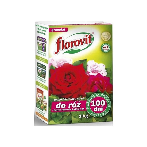 Удобрение для роз и цветущих кустарников FLOROVIT длит. действия 100 дней (1кг)