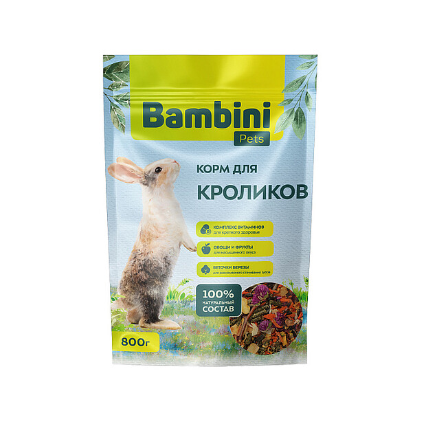 Корм для кроликов Bambini Pets (0,8кг) 620x620 в Материке