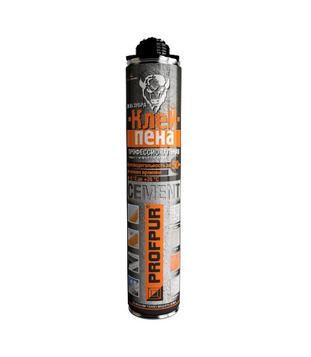 Клей-пена PROFPUR CEMENT для кладки блоков, 850мл 438x503 в Материке