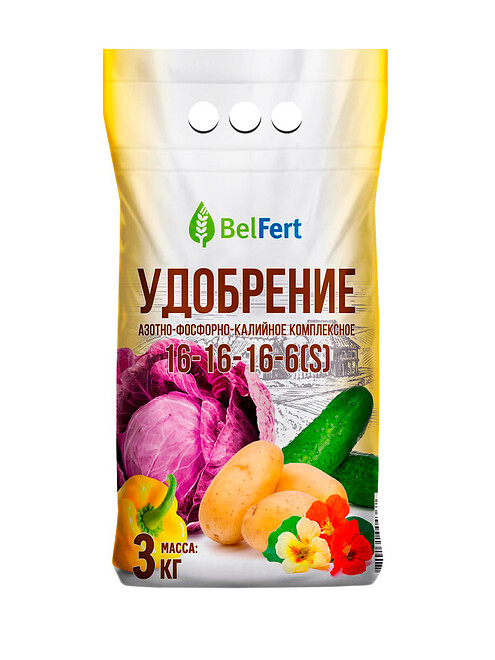 Удобрение BelFert азотно-фосфорно-калийное 16-16-16-6(S) (3кг) 495x660 Удобрение BelFert азотно-фосфорно-калийное 16-16-16-6(S) (3кг) 495x660 в Материке