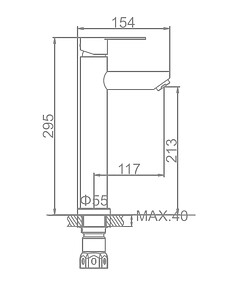 Смеситель L71103 (для умывальника) нерж.сталь