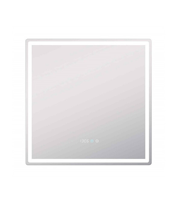 Зеркало GEOMETRY LUXE 700х700мм: подсветка, сенсор.управ., антизапотевание, часы 586x674 Зеркало GEOMETRY LUXE 700х700мм: подсветка, сенсор.управ., антизапотевание, часы 586x674 в Материке