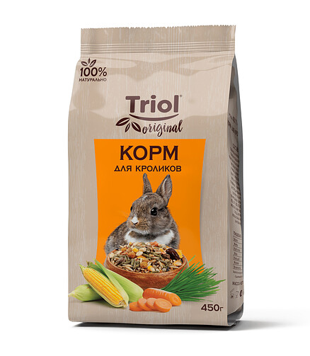 Корм для кроликов Triol Original (450г) 438x503 в Материке