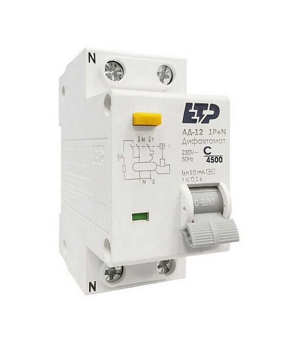 Дифавтомат ETP 1P+N 10А/10мА 586x674 в Материке