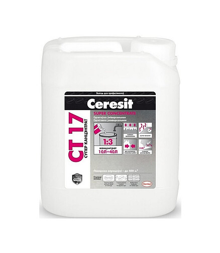 Грунтовка CERESIT CT 17 Super Concentrate (1:3), 5л 438x503 в Материке