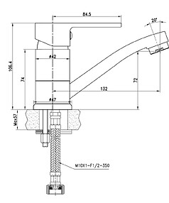 Смеситель PLUS GRACE LM1507C (для умывальника) поворотный