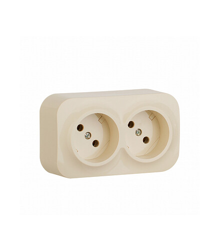 Розетка Legrand QUTEO 782261 2мест. сл.кость 438x503 в Материке