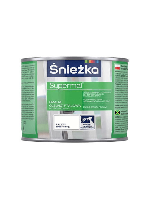 Эмаль SNIEZKA Supermal МФ RAL9003 белая глянцевая, 0,2л 495x660 Эмаль SNIEZKA Supermal МФ RAL9003 белая глянцевая, 0,2л 495x660 в Материке