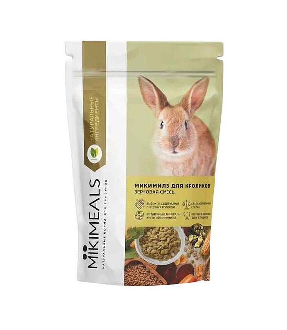 Корм для кроликов MIKIMEALS (800г) 586x674 Корм для кроликов MIKIMEALS (800г) 586x674 в Материке