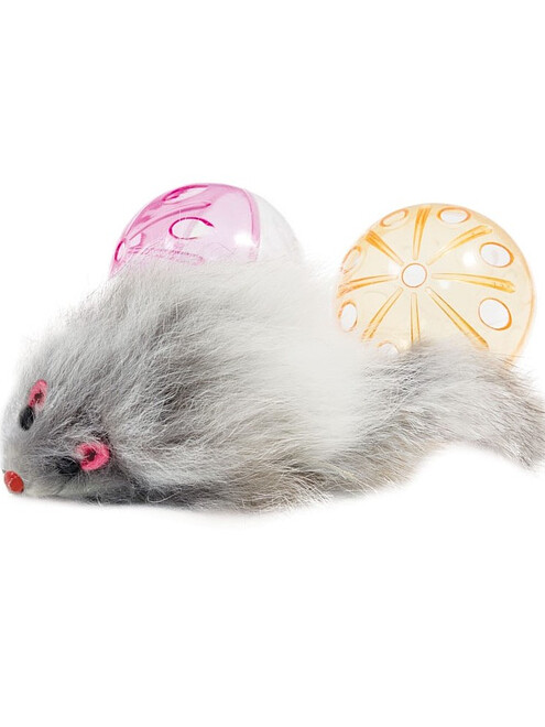 Набор игрушек для кошек Triol "Мышь, 2 мяча" (d4,5/5,5 см) 495x660 Набор игрушек для кошек Triol "Мышь, 2 мяча" (d4,5/5,5 см) 495x660 в Материке