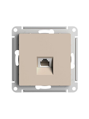 Розетка комп. SE ATLAS Design ATN001283 1мест. песочный 238x286 в Материке
