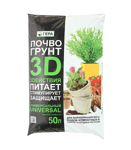 Грунт 3D/3D+ Универсальный (50л) 438x503 в Материке