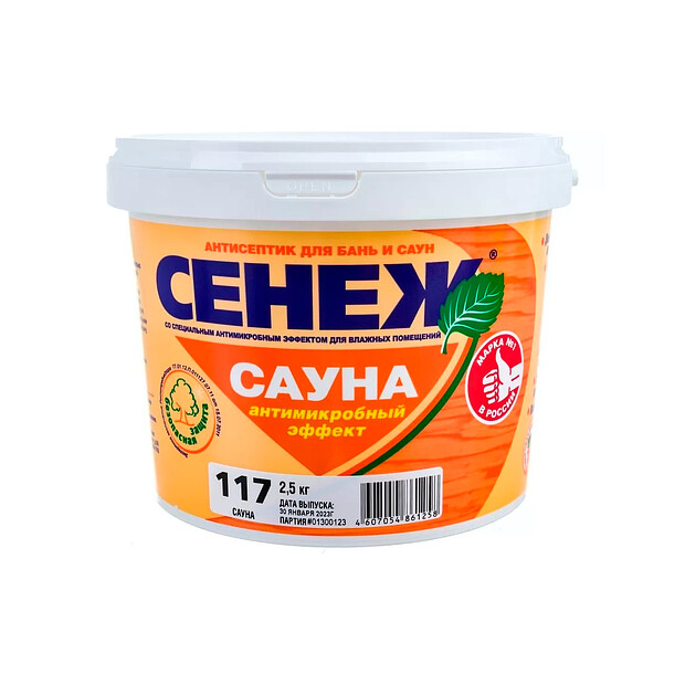 Антисептик Сенеж САУНА 2,5кг