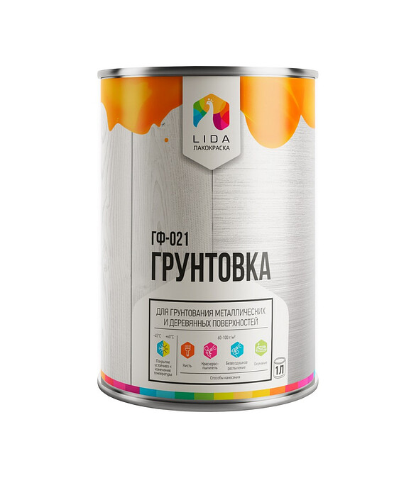 Грунтовка Lida ГФ-021 светло-серая, 1кг 586x674 в Материке