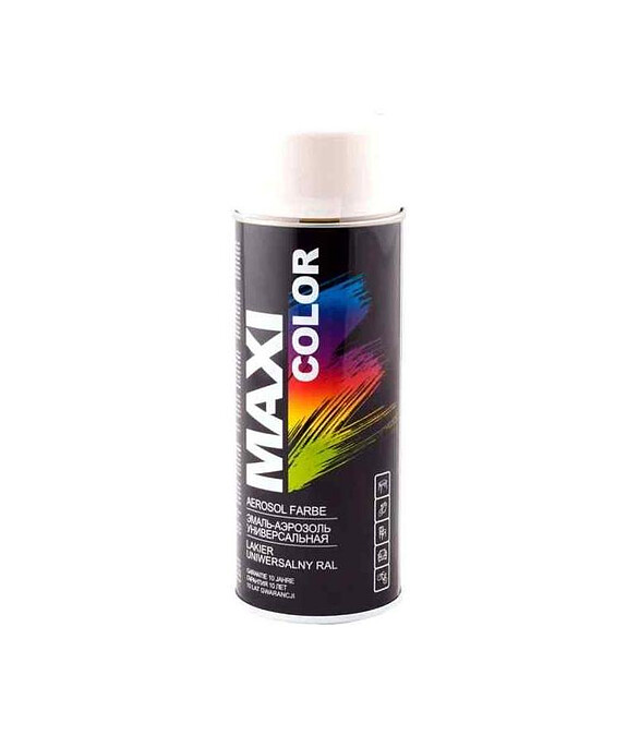 Эмаль аэроз. MAXI COLOR белая матовая, 400мл 586x674 в Материке