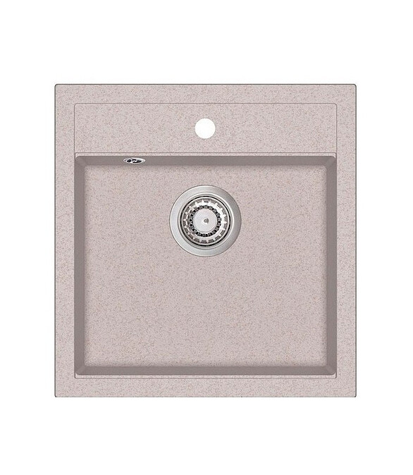 Мойка TESA SQT100-110W 490х510мм гранит-бежевый с выпуском 586x674 в Материке