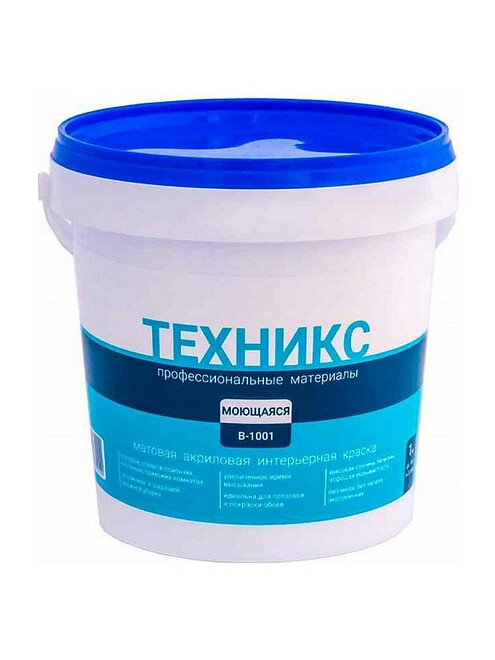 Краска ТЕХНИКС Моющаяся белая, 1кг 495x660 Краска ТЕХНИКС Моющаяся белая, 1кг 495x660 в Материке