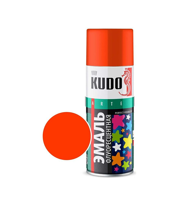 Эмаль аэроз. KUDO флуоресцентная оранжево-красная, 520мл 586x674 Эмаль аэроз. KUDO флуоресцентная оранжево-красная, 520мл 586x674 в Материке