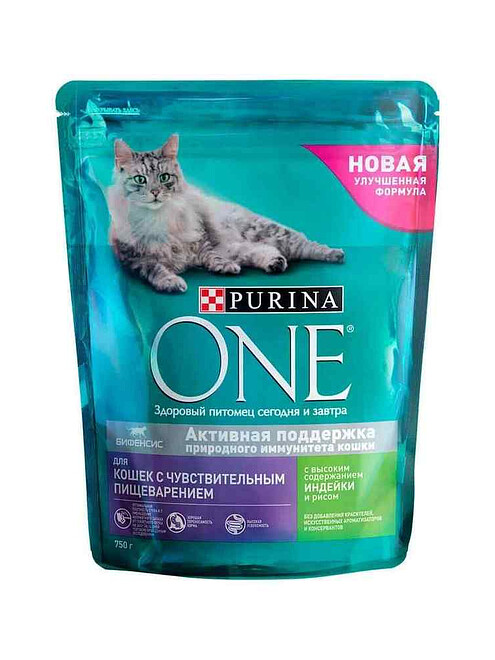Корм для кошек Purina ONE с чувств. пищевар., индейка, рис (0,75кг) 495x660 Корм для кошек Purina ONE с чувств. пищевар., индейка, рис (0,75кг) 495x660 в Материке