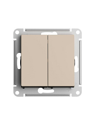 Выключатель SE ATLAS Design ATN001251 2кл. песочный 238x286 в Материке