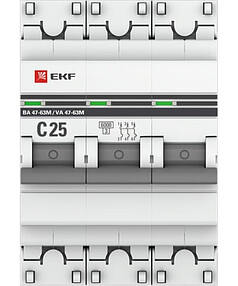 Выключатель автоматический EKF Proxima 3П 25А