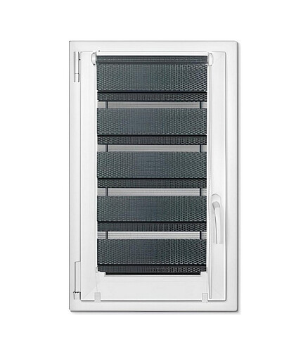 Штора рулонная D&N Rattan mini графит 43см 438x503 в Материке