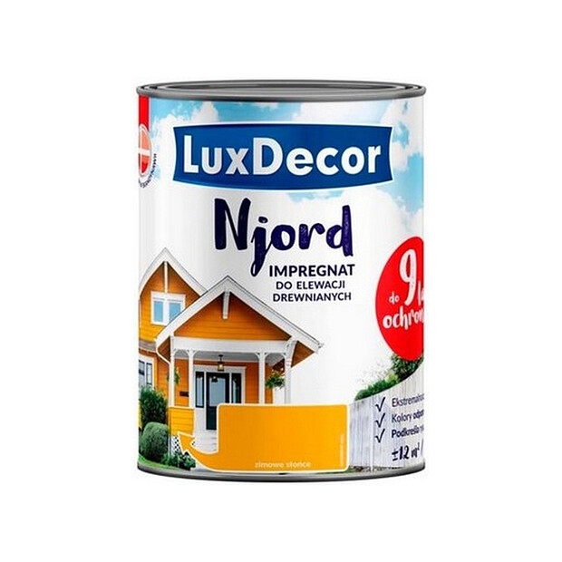 Краска LuxDecor Njord антисептик д/древесины Зимнее солнце 0,75л