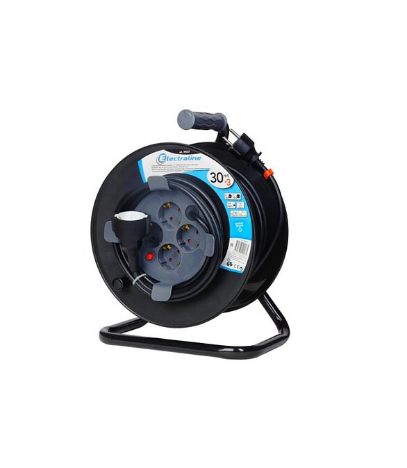 Удлинитель на катушке ELECTRALINE 49027 4+1роз. 30м 3х1,5 586x674 в Материке