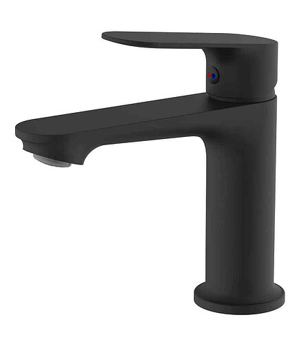 Смеситель SHORE BLACK SHR26MB (для умывальника) черный 438x503 в Материке