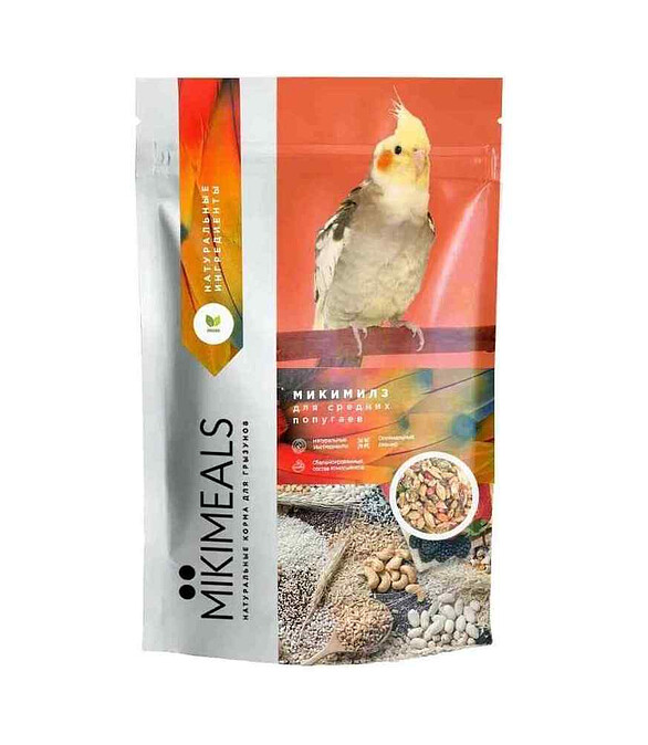 Корм для средних попугаев MIKIMEALS (800г) 586x674 Корм для средних попугаев MIKIMEALS (800г) 586x674 в Материке