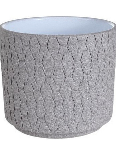 Кашпо PIRELLI 984 (16,5x14,5см) керамика светлый графит структура 98416/141 495x660 Кашпо PIRELLI 984 (16,5x14,5см) керамика светлый графит структура 98416/141 495x660 в Материке