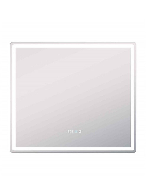 Зеркало GEOMETRY LUXE 800х700мм: подсветка, сенсор.управ., антизапотевание, часы 495x660 Зеркало GEOMETRY LUXE 800х700мм: подсветка, сенсор.управ., антизапотевание, часы 495x660 в Материке