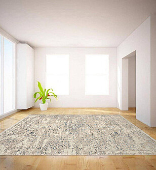 Ковер MIKONOS F584AH Cream/D.Blue 240*340 238x286 в Материке - Вариант 3