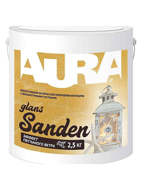 Материал декоративный Aura Sanden Glans цвет Gold, 2,5кг 495x660 Материал декоративный Aura Sanden Glans цвет Gold, 2,5кг 495x660 в Материке