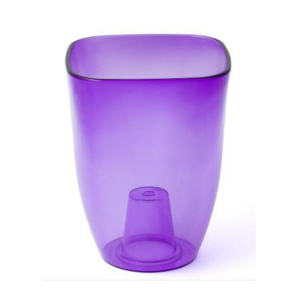Ваза для орхидей OptimPlast малая (12,5x17см) пластик пр.-фиолетовый Т3207 586x674 в Материке