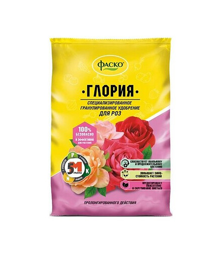 Удобрение для роз гранулированное минеральное 5М Глория (1кг) ФАСКО 438x503 в Материке