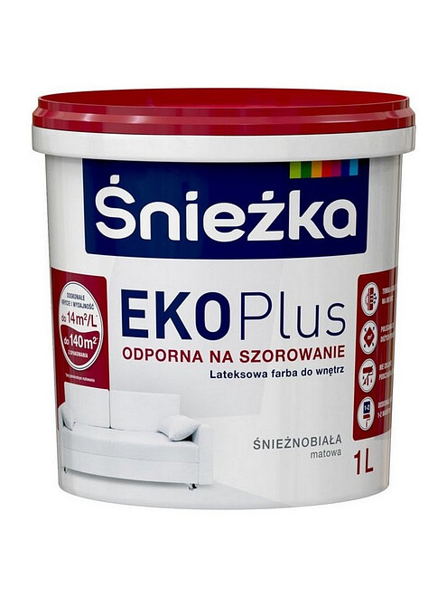 Краска SNIEZKA EKO plus белая матовая, 1л 495x660 Краска SNIEZKA EKO plus белая матовая, 1л 495x660 в Материке