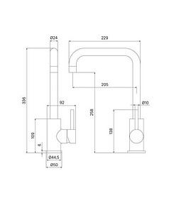 Смеситель KITCHEN LINE K05STL0i05 (для кухни) нерж.сталь