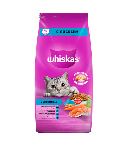 Корм для кошек WHISKAS лосось (5кг) 438x503 в Материке