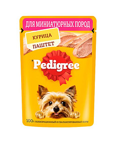 Корм для собак мелк. пород Pedigree говядина с овощами в соусе (85г) 238x286 в Материке