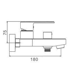 Смеситель K13022 (для ванны, короткий излив) 238x286 в Материке - Вариант 2