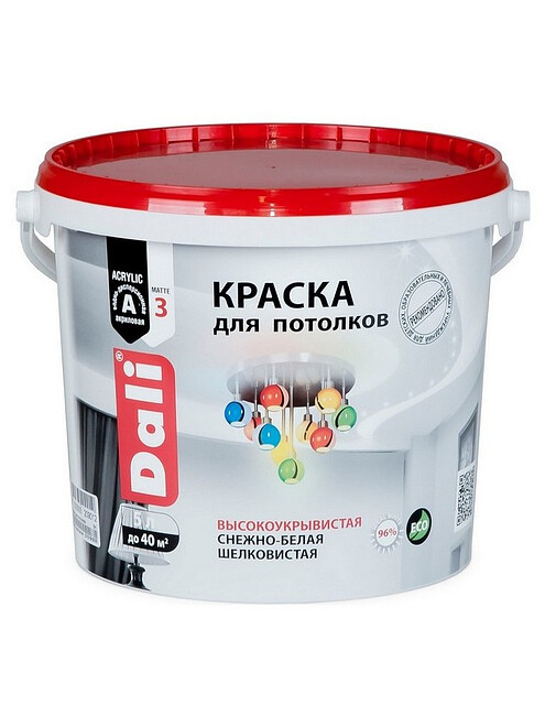 Краска DALI для потолков белая, 5л 495x660 Краска DALI для потолков белая, 5л 495x660 в Материке
