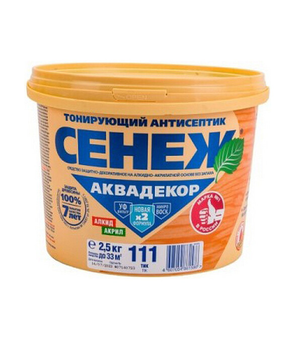 Антисептик Сенеж АКВАДЕКОР 111 тик, 2,5кг 586x674 Антисептик Сенеж АКВАДЕКОР 111 тик, 2,5кг 586x674 в Материке