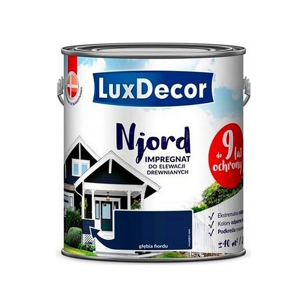 Краска LuxDecor Njord антисептик д/древесины Далекий фьорд 2,5л