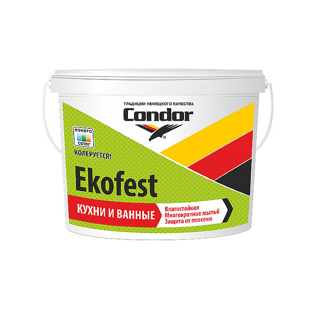 Краска КОНДОР Ekofest ТР глубокоматовая 3кг 620x620 в Материке