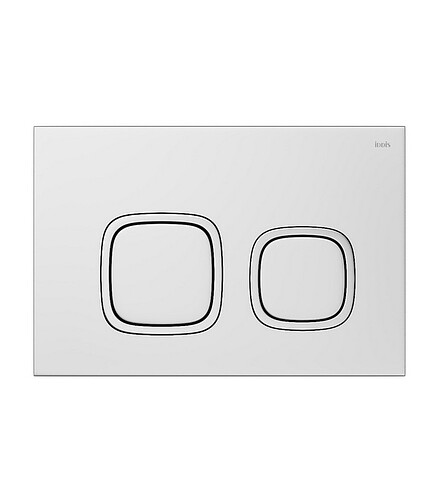 Кнопка смыва UNIFIX UNI04CHi77 хром-мат (для инсталляции унитаза) 438x503 в Материке