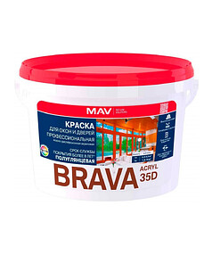 Краска BRAVA ACRYL база D п/глянц. 2,7кг