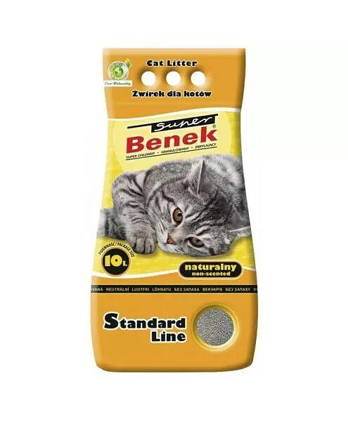 Наполнитель минеральный комкующийся Super Benek Standart Line Naturalny (10л) 495x660 Наполнитель минеральный комкующийся Super Benek Standart Line Naturalny (10л) 495x660 в Материке